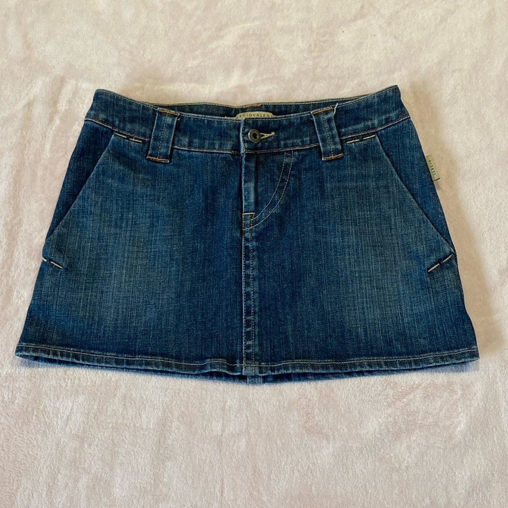 Sergio Valente Dark Blue Denim Mini Skirt